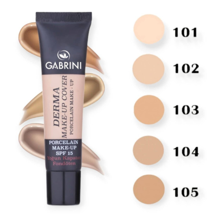 کرم پودر Derma Gabrini Makeup Cover با ماندگاری بالا و جلوه طبیعی