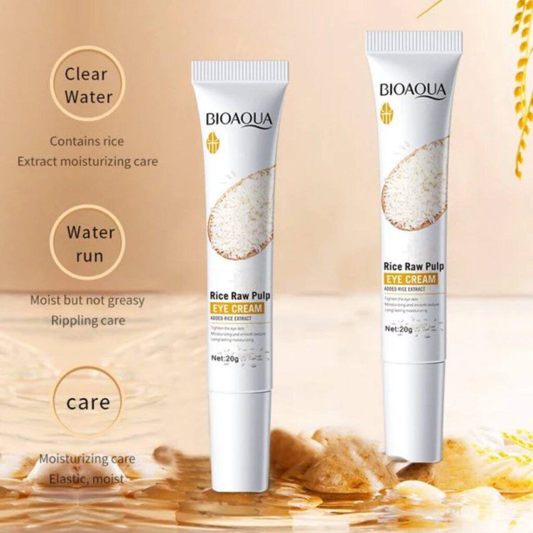 تصویر کرم دور چشم برنج Bioaqua مناسب استفاده روزانه برای مراقبت از دور چشم