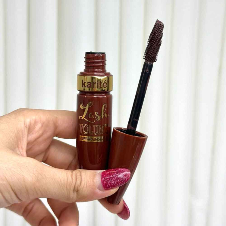 ریمل قهوه ای Karite رنگ Brown با برس حرفهای برای مژهها