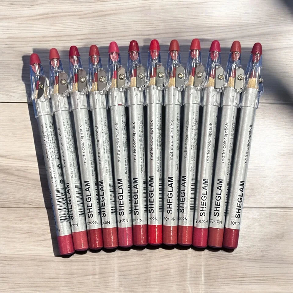 Matte Color Lipstick Pencil with Sharpener رژ لب مدادی تراش دار مات