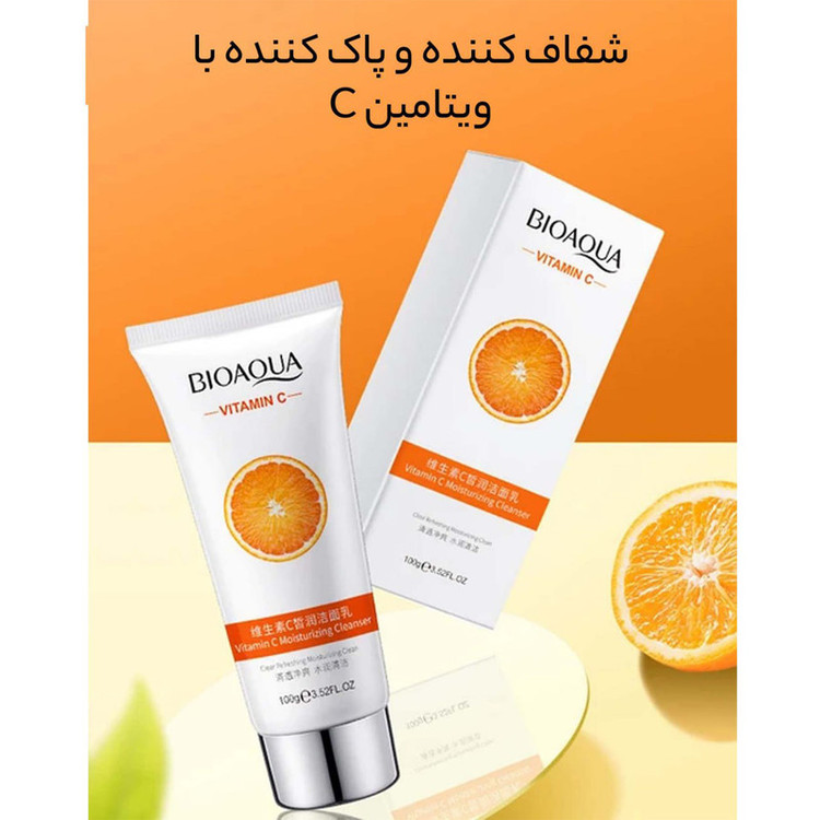 تصویر فوم شستشوی صورت بیوآکوا حاوی ویتامین C با حجم 100 گرم