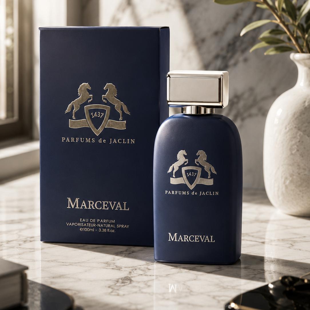 خرید عطر مردانه Jaclin Marceval با طراحی لوکس سرمه‌ای