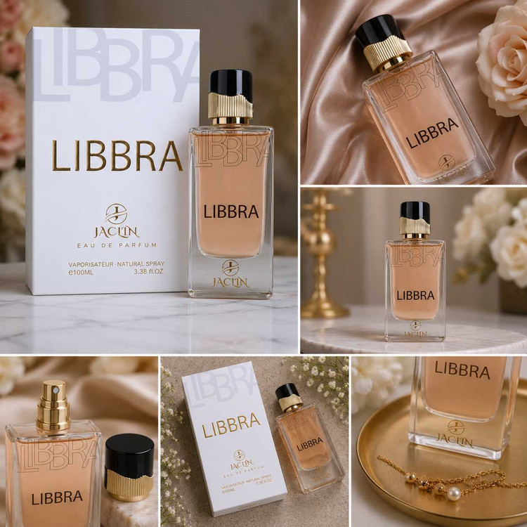 تصویر بطری و جعبه ادکلن زنانه LIBBRA Jaclin حجم 100 میلیلیتر
