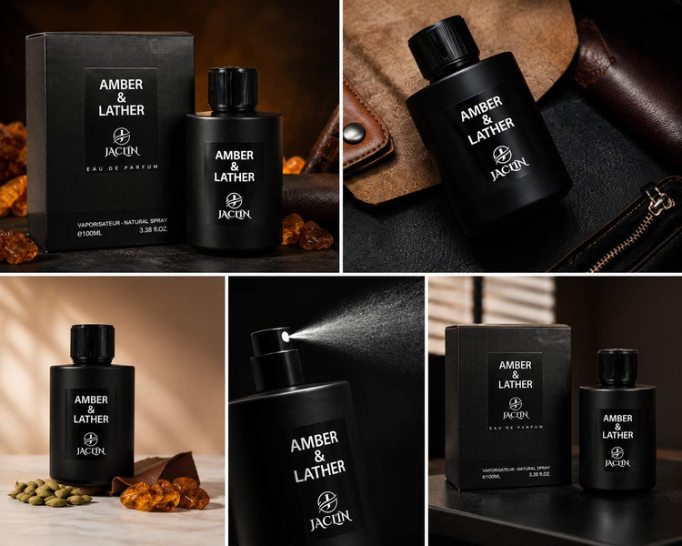 تصویر ادکلن Jaclin Amber & Lather به همراه جعبه