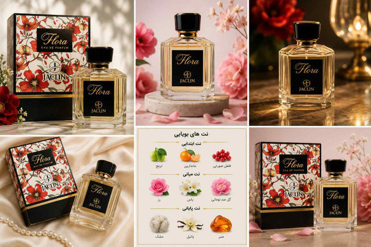 تصویر ادکلن Jaclin Flora همراه با جعبه
