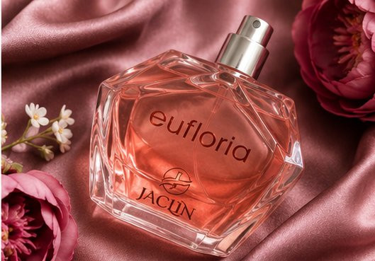 ادکلن Jaclin Eufloria زنانه با شیشه صورتی و طراحی خاص